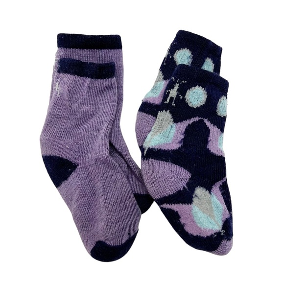 Smartwool Merino Purple Patterned Baby Socks - Picture 1 of 2